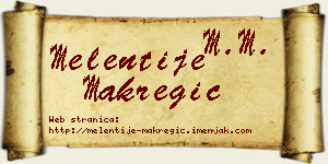 Melentije Makregić vizit kartica